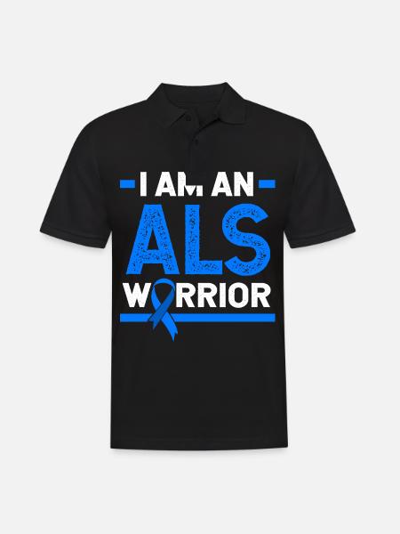 ALS nerve disease - Men's Polo Shirt - black