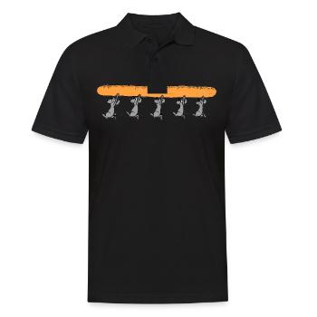 Maus mäuse brot stehlen lustig kinder shirt - Männer Poloshirt - Schwarz - Vorne - Kai (181cm)