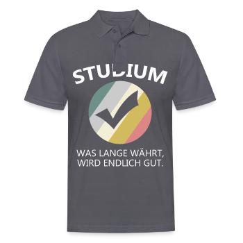 Studium geschafft - Männer Poloshirt - Anthrazit - Vorne - Nico (186cm)