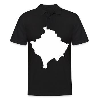 Drapeau de la carte du Kosovo - Polo Homme - noir - Devant - Kai (181cm)
