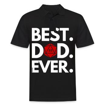 Dragons - Best Dad Ever - D20 - Men's Polo Shirt - black - Front - Kai (181cm)