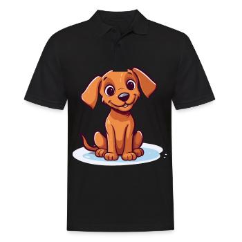 Cute dog design for dog owners - Men's Polo Shirt - black - Front - Kai (181cm)