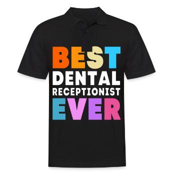 Receptionist Dentist - Men's Polo Shirt - black - Front - Kai (181cm)