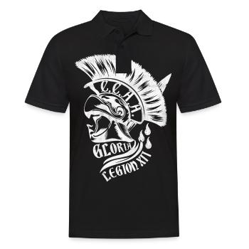 Kölsche Römer - Männer Poloshirt - Schwarz - Vorne - Kai (181cm)