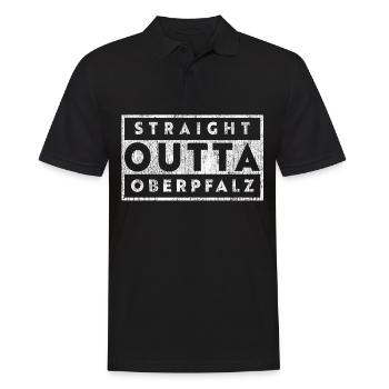 Straight Outta Oberpfalz - Männer Poloshirt - Schwarz - Vorne - Kai (181cm)