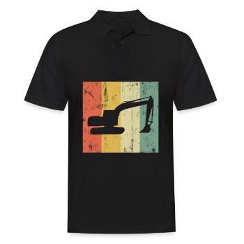 Excavator digger construction vehicle boy birthday - Men's Polo Shirt - black - Front - Kai (181cm)