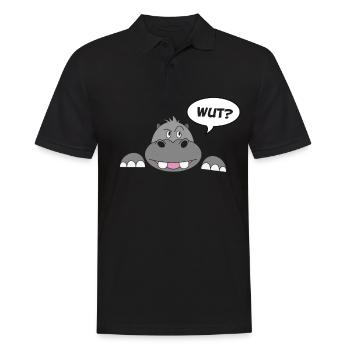 Grossesse Hippo Hippo Hippopotame Cadeau - Polo Homme - noir - Devant - Kai (181cm)