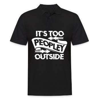 People Hate People Provocation Gift - Polo Homme - noir - Devant - Kai (181cm)