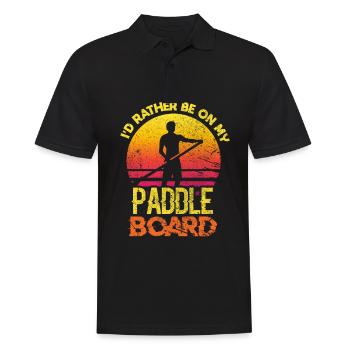 SUP Stand Up Paddle Sports nautiques Surf cadeau - Polo Homme - noir - Devant - Kai (181cm)