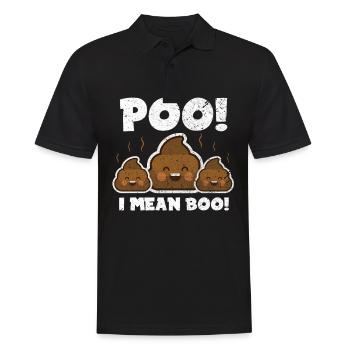 Halloween Boo - Männer Poloshirt - Schwarz - Vorne - Kai (181cm)