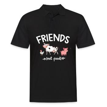 Amis pas de nourriture - Polo Homme - noir - Devant - Kai (181cm)