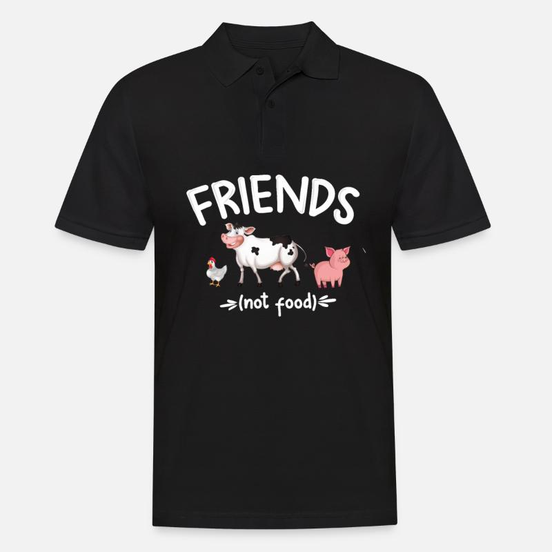 Amis pas de nourriture - Polo Homme - noir