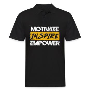 motivation - Men's Polo Shirt - black - Front - Kai (181cm)