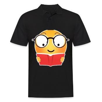 Lecture Emoji - Polo Homme - noir - Devant - Kai (181cm)