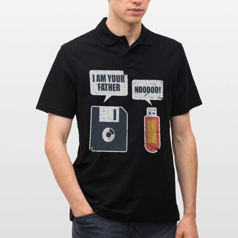 USB Floppy Disk Speicher Computer Nerd Geschenk Männer Poloshirt
