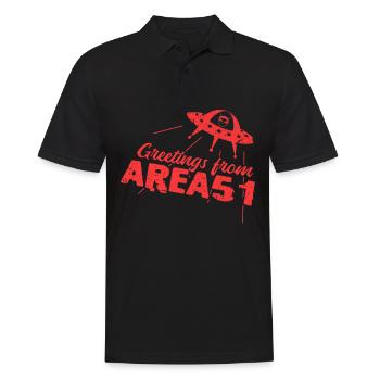 Area 51 - Men's Polo Shirt - black - Front - Kai (181cm)