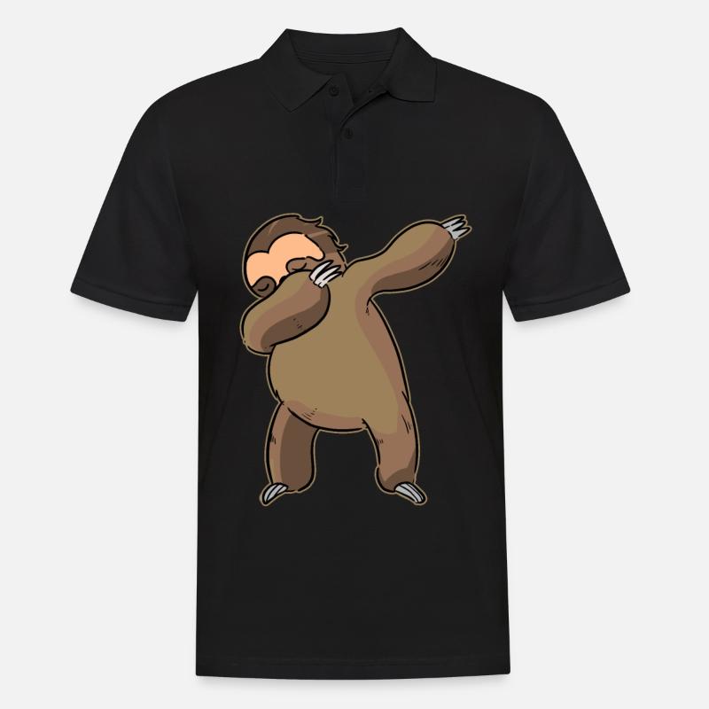 Funny Dabbing Sloth Dab Dance Gift - Men's Polo Shirt - black
