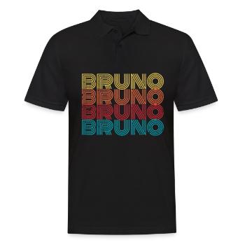 Bruno - Männer Poloshirt - Schwarz - Vorne - Kai (181cm)