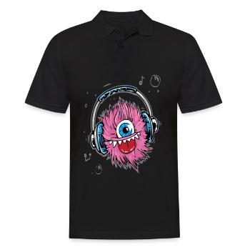 monstre - Polo Homme - noir - Devant - Kai (181cm)