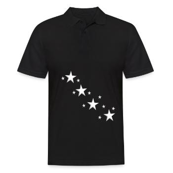 star - Men's Polo Shirt - black - Front - Kai (181cm)