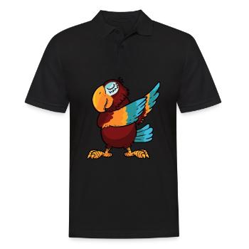 Dabbing Macaw Parrot Dab Dance Bird Gift - Männer Poloshirt - Schwarz - Vorne - Kai (181cm)
