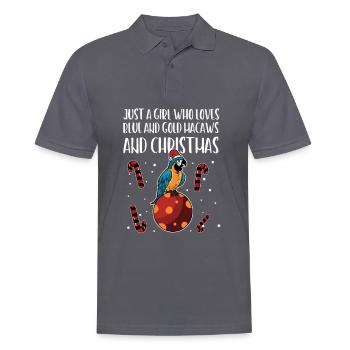 Macaw Cute Bird Christmas Girl Xmas Gift - Men's Polo Shirt - charcoal grey - Front - Nico (186cm)