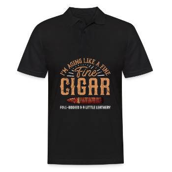 Funny Cuba Cigars Smoker Humidor Gift - Männer Poloshirt - Schwarz - Vorne - Kai (181cm)