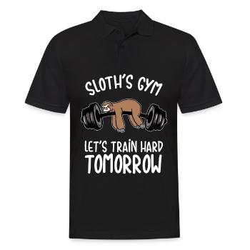 Gym Fitness Workout Training Weight Lifting Gift - Männer Poloshirt - Schwarz - Vorne - Kai (181cm)