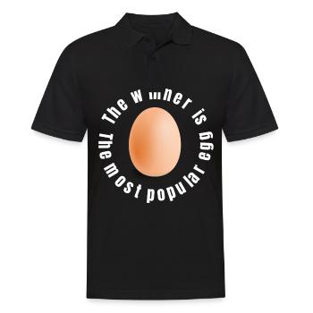 The most belibtest ei on instergram - Men's Polo Shirt - black - Front - Kai (181cm)