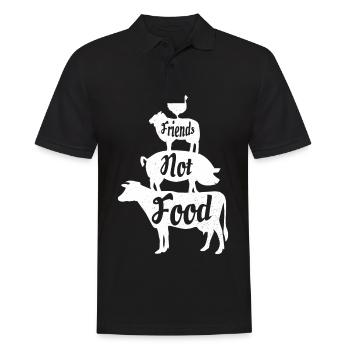 Vegan Vegan Animaux Végétariens Cadeau Bien-être des Animaux - Polo Homme - noir - Devant - Kai (181cm)