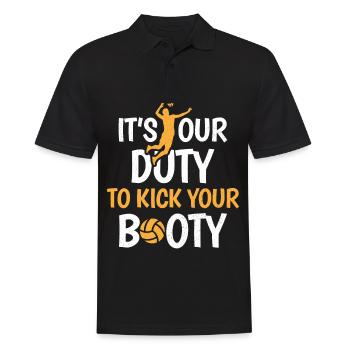 Volleyball Volleyballer Funny saying gift - Men's Polo Shirt - black - Front - Kai (181cm)