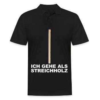 Karneval Fasching Fastnacht Kostüm Streichholz - Männer Poloshirt - Schwarz - Vorne - Kai (181cm)