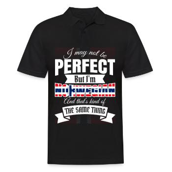 Norway Norwegian Norwegian Gift Idea Funny - Men's Polo Shirt - black - Front - Kai (181cm)
