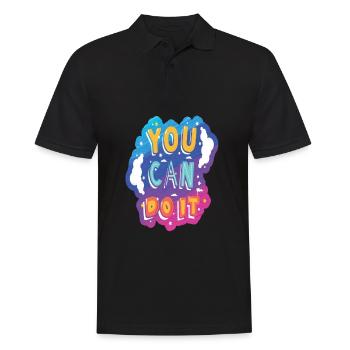 Tu peux le faire Motivation - Polo Homme - noir - Devant - Kai (181cm)