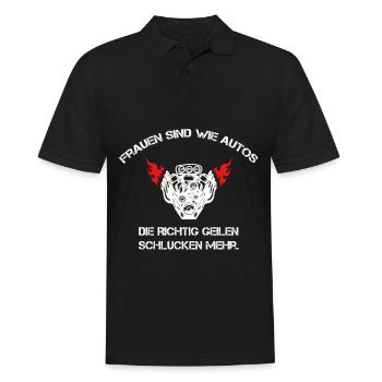 Women Are Like Cars Funny Mechankier Shirt - Men's Polo Shirt - black - Front - Kai (181cm)