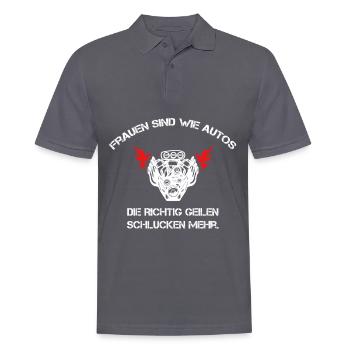 Frauen Sind Wie Autos Lustiges Mechankier Shirt - Männer Poloshirt - Anthrazit - Vorne - Nico (186cm)