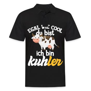 Cadeau pour le producteur laitier je suis vache lait vache - Polo Homme - noir - Devant - Kai (181cm)