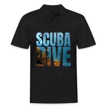 Scuba dive diving holiday gift idea coral - Men's Polo Shirt - black - Front - Kai (181cm)