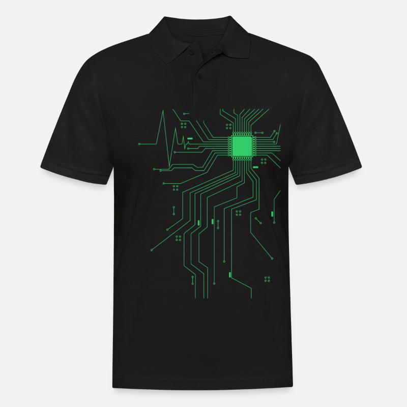 Informatiker Geschenk für Nerds und Computerfreaks - Männer Poloshirt - Schwarz
