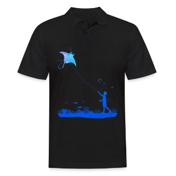 Skate Underwater Hang Gliding Diver Gift - Men's Polo Shirt - black - Front - Kai (181cm)