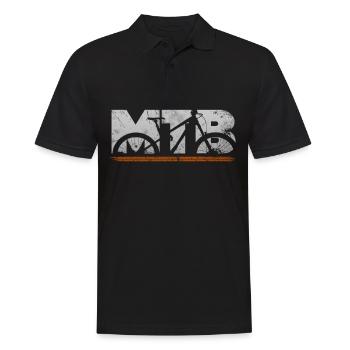 Cool MTB Mountain Bike Mountain Bike Downhill - Men's Polo Shirt - black - Front - Kai (181cm)