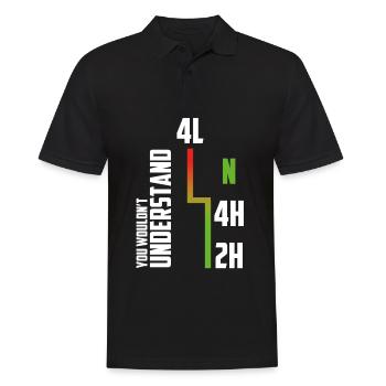 4WD - Schaltung - You Wouldn't Understand - Männer Poloshirt - Schwarz - Vorne - Kai (181cm)