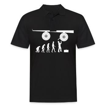 Engine mechanic airplane technician gift - Men's Polo Shirt - black - Front - Kai (181cm)