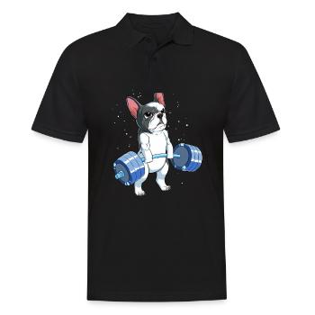 This Fitness Dog design is the perfect gift for - Men's Polo Shirt - black - Front - Kai (181cm)