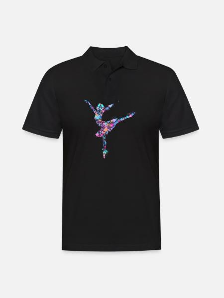 Splash Ballet Ballerina - Männer Poloshirt - Schwarz