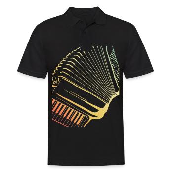 Rétro couleurs accordéon musicien idée cadeau - Polo Homme - noir - Devant - Kai (181cm)