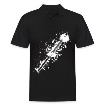 Flûte Flûte Musicien Bois - Polo Homme - noir - Devant - Kai (181cm)