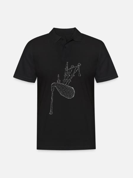 Cadeaux musicien cornemuse Ecosse cornemuse - Polo Homme - noir