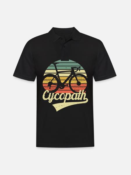Rennrad Rennradfahrer Cycopath Vintage Retro - Männer Poloshirt - Schwarz