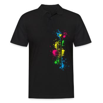 Trompete Musiker Jazz Trompeter Geschenk - Männer Poloshirt - Schwarz - Vorne - Kai (181cm)